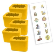 Buckle Booster™ Seat Belt Receptacle Raiser, Yellow, 5-Pack by Seat Belt Extender Pros