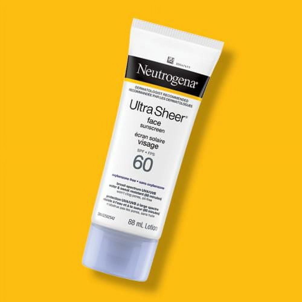 Neutrogena Ultra Sheer Écran solaire Visage FPS 60, non gras et léger
