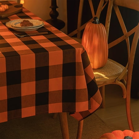 

Halloween Decorations Home Decor Orange And Black Home Fashions Crawling Spider Halloween Lace-Lined Tablecloth Oblong Orange And Black Create a Strong Halloween Holiday Range
