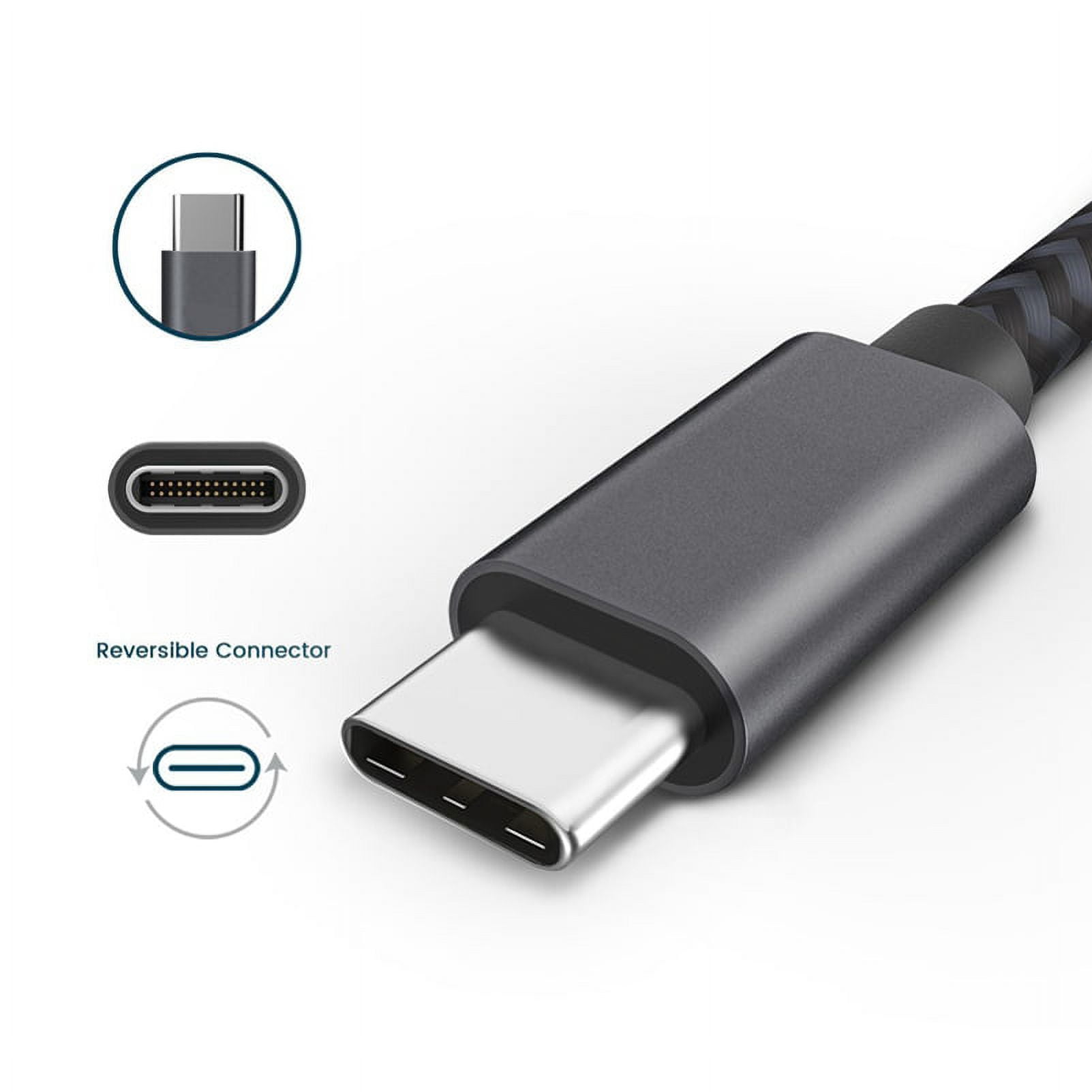 OEM Home Charger & 10ft USB Cable for Samsung Galaxy S22,Ultra,S21,Ultra,S20 Ultra,Plus,Fan Edition,FE 5G - Adaptive Fast USB + Type-C Charger Cord Combo
