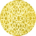 thumbnail image 1 of Ahgly Company Machine Washable Indoor Round Persian Yellow Traditional Area Rugs, 4' Round, 1 of 4