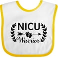 thumbnail image 3 of Inktastic Nicu Warrior with Arrow and Baby Footprints Boys or Girls Baby Bib, 3 of 4