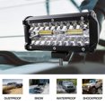 thumbnail image 3 of Barra de luces LED de 4 x 120 W y 7 pulgadas, luces de trabajo impermeables para vehículos todoterreno UTV, ATV, SUV, camiones, tractores, camionetas (4 piezas), 3 of 5