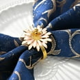 thumbnail image 3 of Metal Daisy Flower Napkin Rings for Christmas, Holiday, Wedding, Banquet, Carnival Parties, Pink (6 Pack), 3 of 6