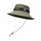 thumbnail image 3 of Sombrero tipo pescador con ala ancha ajustable para protección solar, ideal para acampar, para hombres y mujeres, y para pescar. Verde oscuro, 3 of 8