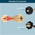 thumbnail image 6 of 20lb to 1lb Propane Tank Adapter with Valve for 1lb / 16.4oz Disposable Throwaway Cylinder, Convert CGA600 to QCC1 Male Thread/POL Female Thread, Hook Up Small Propane Tanks When 20lb Ran Out, 6 of 6