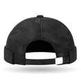 thumbnail image 4 of Hsqqdc Men Unisex Brimless Rolled Cuff Docker Cap Adjustable Melon Skin Hat Sailor Beanie, 4 of 7