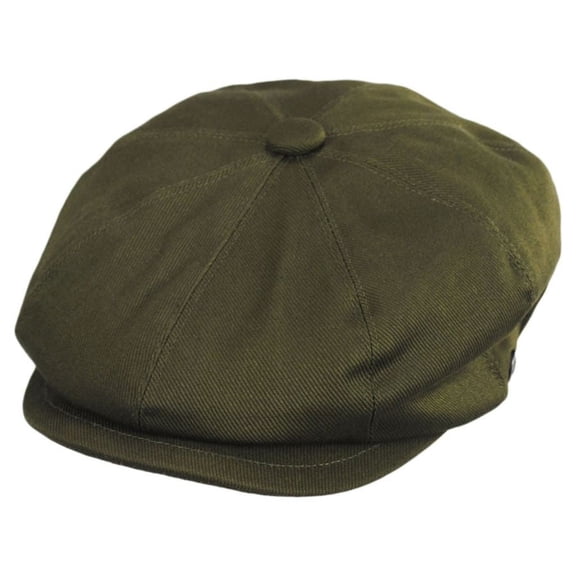 Cotton Newsboy Cap - XXL - Olive Green