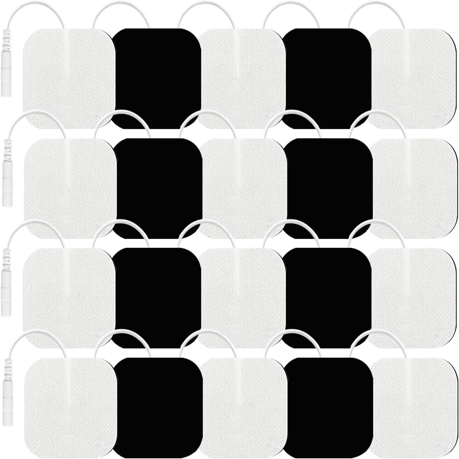 TENS Unit Replacement Pads, 20PCS Self-adhesive Electrode Pads, 2mm Reusable Adhesive Electrode Patches for Electrotherapy