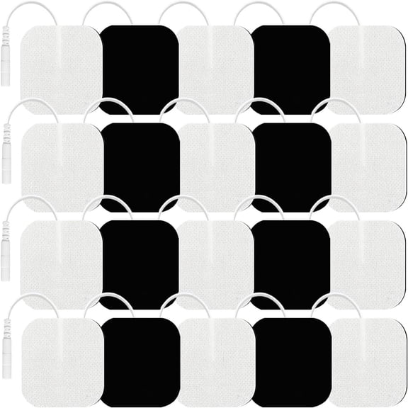 TENS Unit Replacement Pads, 20PCS Self-adhesive Electrode Pads, 2mm Reusable Adhesive Electrode Patches for Electrotherapy