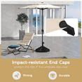 thumbnail image 5 of Abba Patio 7.5ft Outdoor Patio Umbrella w/ Push Button Tilt and Crank, 6 Ribs-Beige, 5 of 9