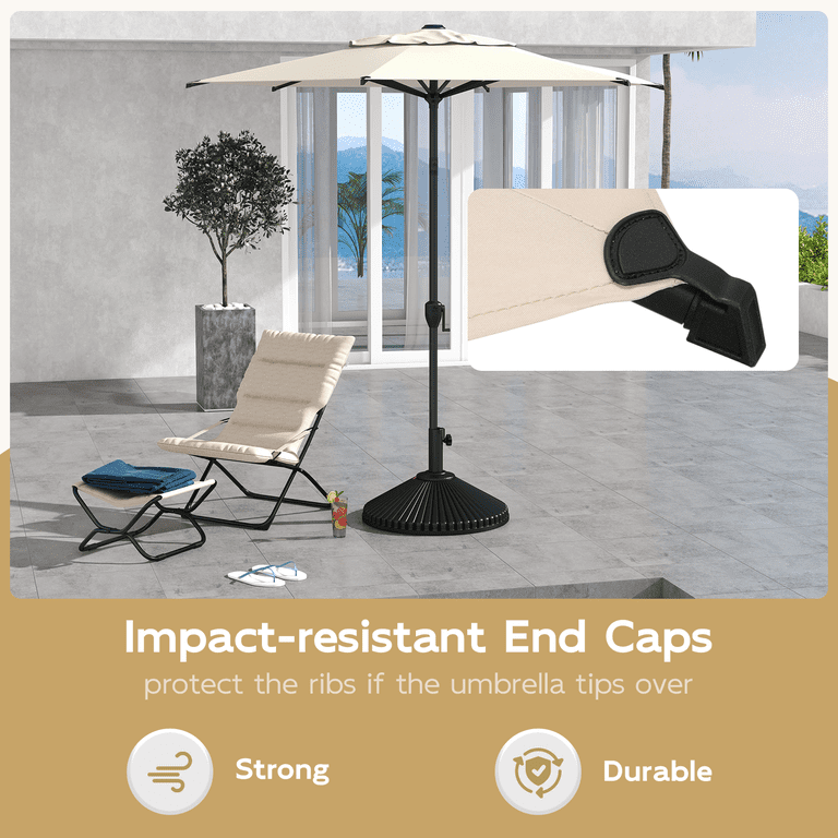 Abba Patio 7.5ft Oslo Tilting Umbrella, Crank & Push Button photo 3
