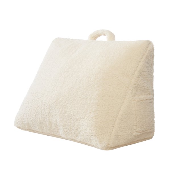 Dearfoams Wedge Lounge Pillow, Sherpa, Ivory, 1, 24'' x 18'' Walmart