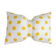 Qiopertar Stripe Bow Decorative Throw Pillow 50x33cm, Soft Velvet Lumbar Pillow with Fabric, Washable Couch Bed Sofa Home Decor Pillow
