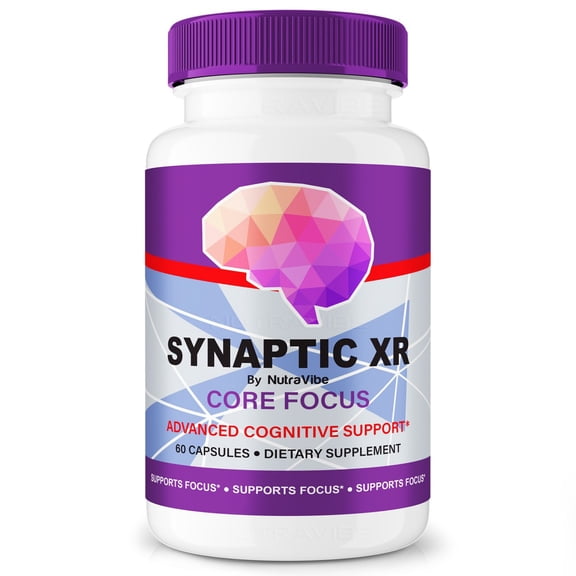 Synaptic XR Core Focus, Think Faster Be Smarter with SynapticXR, Maximum Strength Formula for Overall Cognitive Health, All Natural Brain Supplement, Reviews (60 Capsules)