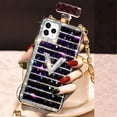 thumbnail image 2 of Luxury Diamond Perfume Bottle Case TPU Rhinestone Bling Cover Coque for Iphone 15 14 11Pro 13 Pro max 12 mini XS Max XR 16 Plus tzw, 2 of 7