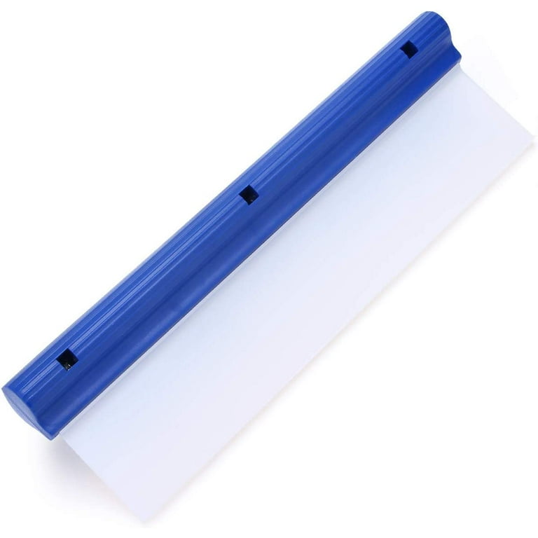 Nogis 12 inch Car Squeegee Water Blade Car Cleaning Water Squeegee Blades Super Flexible T-Bar Silicone Squeegee, Size: 12 x 2.3, Blue