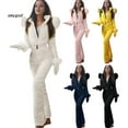 thumbnail image 6 of Zipper Closure Ski Suit Warm Snowsuit Women's Winter with Gloves and Hood Windproof Outfit for Outdoor Sports, 6 of 10