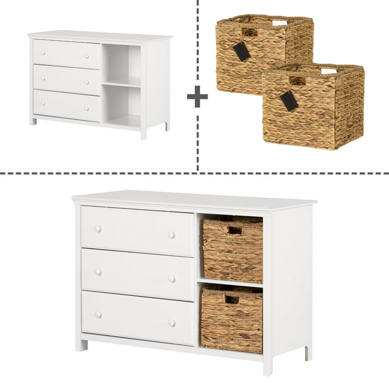south shore cotton candy dresser South Shore Cotton Candy Bleached Oak 3-Drawers 47.25 in. Dresser 16486