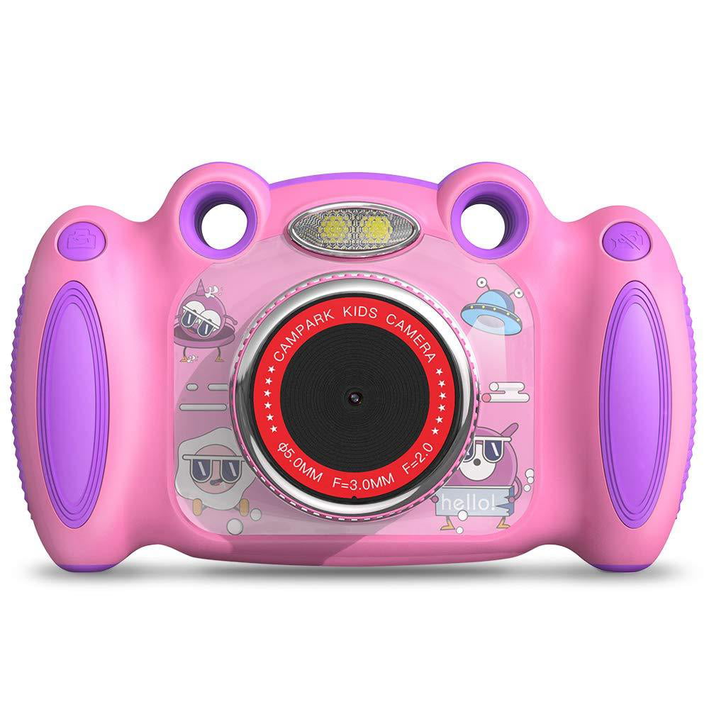 Campark Kids Camera for 4-8 Year Old Girl Gifts Front and Rear Selfie Digital 