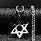 thumbnail image 2 of Judaísmo Israel Hexagrama Judío Magen David Acero Inoxidable Collar Largo Estrella de David Collares Joyería joyeria N1462S02, 2 of 5