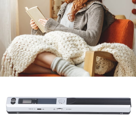 Portable Document Scanner, Handheld Color Photo Scanner for A4 Documents, Business Card, Books, Receipt in 300/600/900Dpi JPG PDF Format Hand Scanner, USB Transfer, No Driver