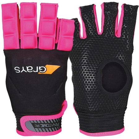 Grays Adult Anatomic Pro Right Hand Field Hockey Glove Black/Pink XS