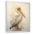 thumbnail image 2 of Designart "Tranquil Perch Of A Serene Pelican II" Pelican Floater Framed Canvas Prints, 2 of 5