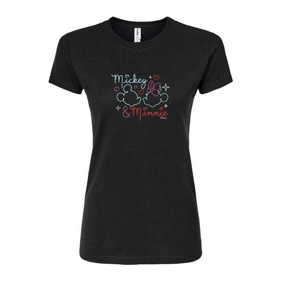 Disney - Mickey & Minnie - Highlight Love - Juniors Fitted Graphic T-Shirt