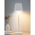 thumbnail image 1 of Lampara de Mesa LED Inalámbrica, Lámparas de Escritorio Tactil Recargable, 3 Modos de Iluminación, Brillo Ajustable, Lampara de Buro Desmontable para Restaurante/Cafetería/Bar/Hogar, IP54, Blanco, 1 of 9