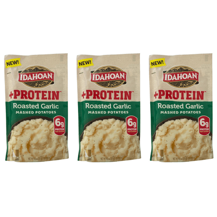 (3 pack) Idahoan   Protein Roasted Garlic, 4.6 oz Pouch