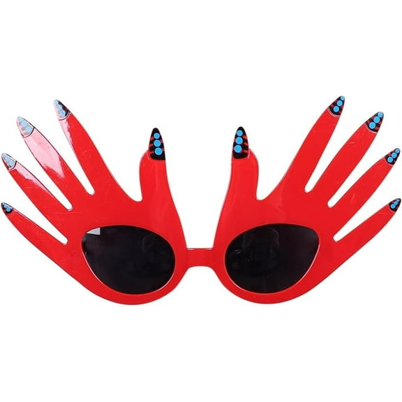 Cosplay Funny Glasses Red Hand Sunglasses Headwear Costume Accessories Prank Props
