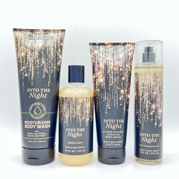 Bath & Body Works Into the Night 4Piece Bundle Including Moisturizing