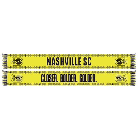 Nashville SC Closer, Bolder, Golder Scarf