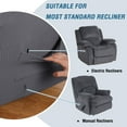 thumbnail image 7 of PrimeBeau Recliner Slipcover Fabric, Charcoal Gray, 7 of 7