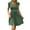 Army Green, variant on Womens Summer Dresses,Dresses for Women 2025,Women Summer V-Neck Solid Casual Short Sleeve Waisted Mini Dress Wine XL