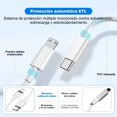 thumbnail image 2 of Cable USB-C a para Lightning [MFi Certificado] - 2M Carga Rápida, Compatible con iPhone 14/13/12/11 Pro Max/X/XS/XR/8/7/6s Plus/SE, iPad Pro, Adaptador 100W, Compatible con Apple, 2 of 5