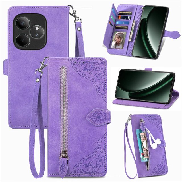 Wallet Case for GANGXUN Realme GT 6 with Shockproof, Stylish for Daily and Business Use