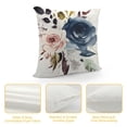 thumbnail image 4 of Nawypu  Floral Throw Pillow Covers Farmhouse Decorative Pillow Covers Navy Watercolor Flowers Pillowcase Boho Roses Blue White Square Cushion Covers Sofa Bed Décor, 4 of 5