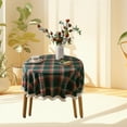 thumbnail image 5 of Qholemyo Green Woven Round Tablecloth With Tassel - Rustic Fabric Holiday Tablecloth, Festive Table Decor, 5 of 7