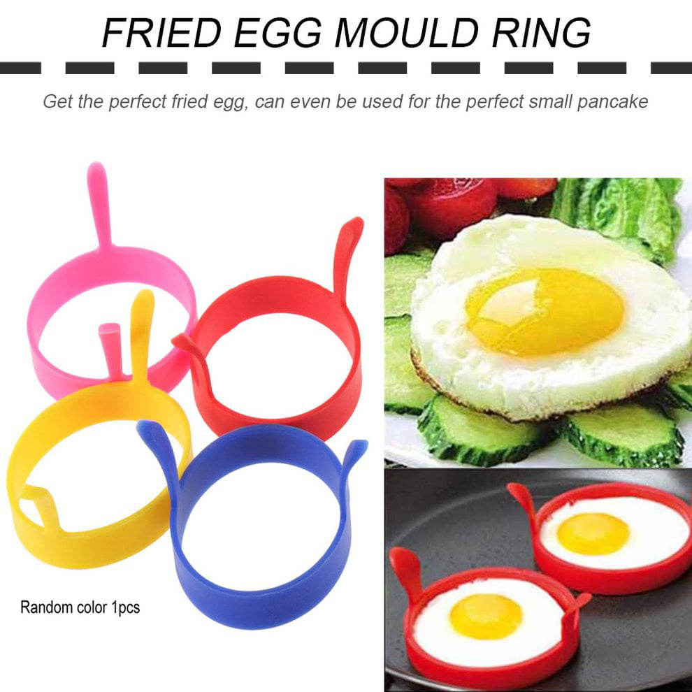 1Pc Kitchen Silicone Fried Fry Frier Oven Poacher Pancake Egg Poach Ring Mould Tool High Temperature Resistant