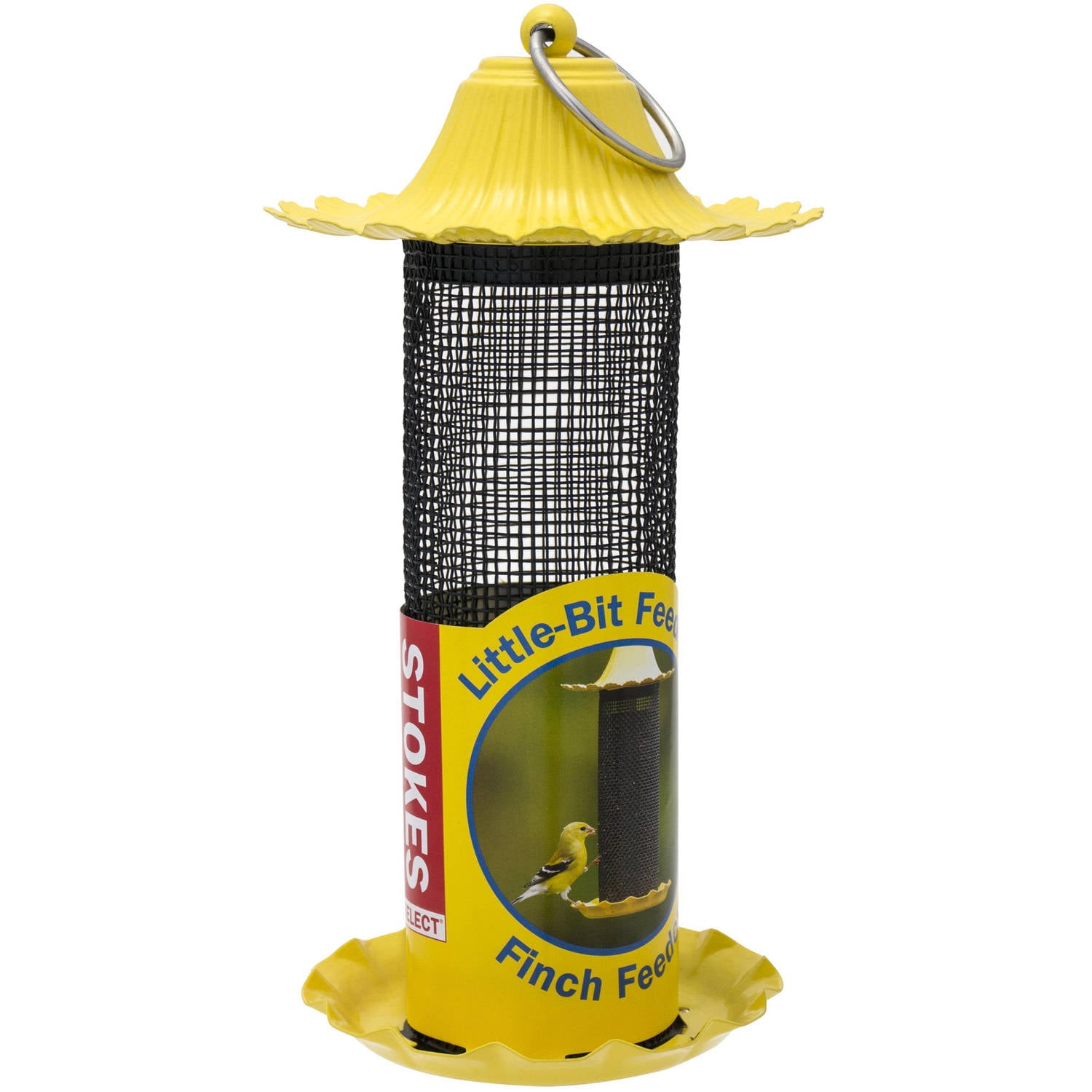 Stokes Select Little-Bit Feeders Finch Birdfeeder with Metal Roof, Yellow, .6 lb Seed... by Hiatt Manufacturing