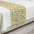 thumbnail image 2 of Autumn Bed Runner, Colorful Maple Leaves Retro Illustration on Cream Tones Background Print, Decorative Accent Bedding Scarf for Hotels Homes and Guestrooms, Twin, Cream and Multicolor, by Ambesonne, 2 of 2