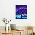 thumbnail image 3 of JRXY Canvas Wall Decor For Bedroom Frame Wall Art For Living Room Purple Tree Wall Artworks Inspiration Wall Pictures For Office Modern Aurora Prints Dining room Decorations 16x20 in, 3 of 5