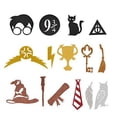 thumbnail image 3 of 49 unids/set tema de Harry Potter suministros de decoración para fiesta de cumpleaños conjunto de globos corbata gafas marco Banner banderines adorno para pastel, 3 of 3