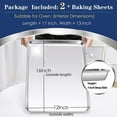 thumbnail image 5 of VeSteel Baking Cookie Sheet Set of 2, Stainless Steel Rectangle Baking Pan Oven Tray - 16 x 12 x 1 inches, Dishwasher Safe, 5 of 7