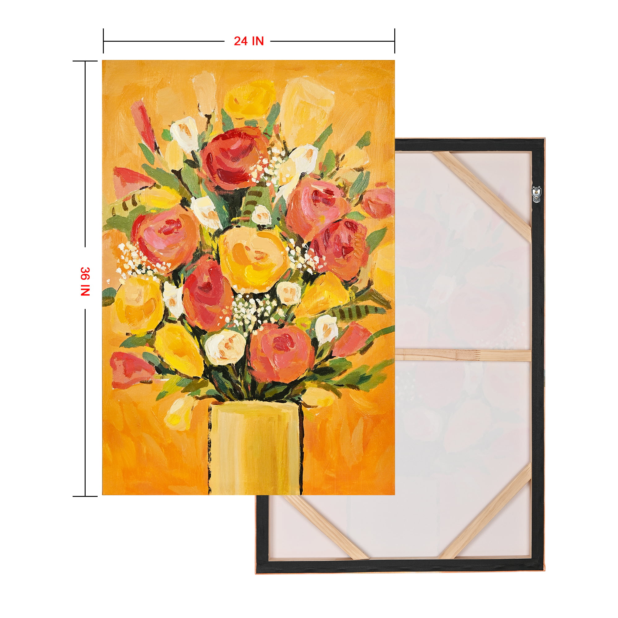 Melting Bloom Hand Embellished Framed Floral Canvas Art Yellow - StyleCraft