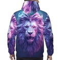 thumbnail image 7 of Lsque Cool Lion Head Pattern Casual Men's Hoodie,Hooded Sweatshirt with Kangaroo Pocket,Pullover Hoodie-Medium, 7 of 7