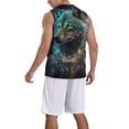 thumbnail image 2 of Xecao Artistic Light Dot Wolf、 print basketball shirt for both men and women, a unisex basketball jersey perfect for theme parties-Small, 2 of 6