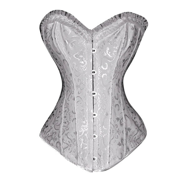 Lace Waist Push up Bodysuit, Women's Fashion Sealing Waist Chest Support Body Tops Shaping New Corset Shapewear for Women Style B-86 White L
